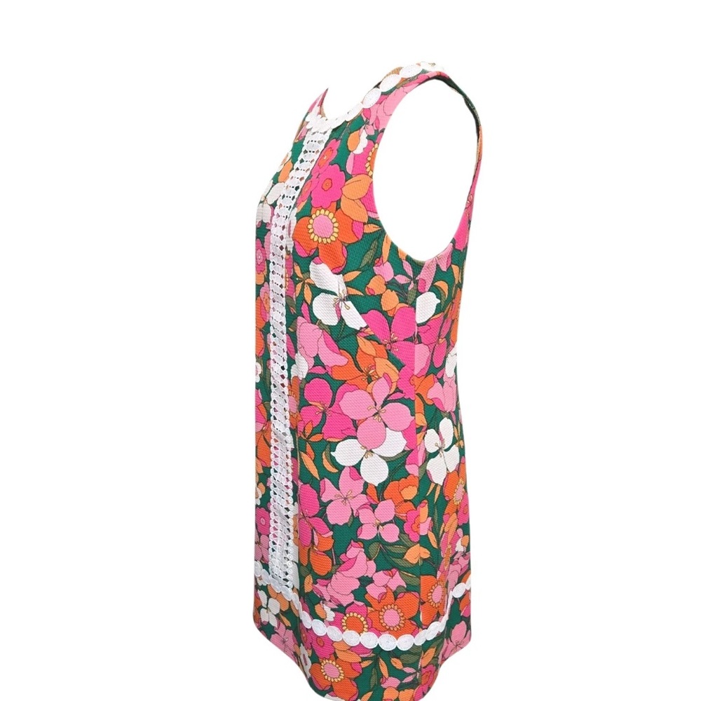 Retro Floral Eliza J shift dress - Pink, Orange, green - Picture 8 of 10